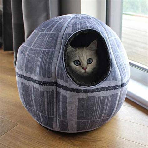 Toca casa casinha de gato plástico desmontável colorida. Casa para Gatos Estrella de la Muerte