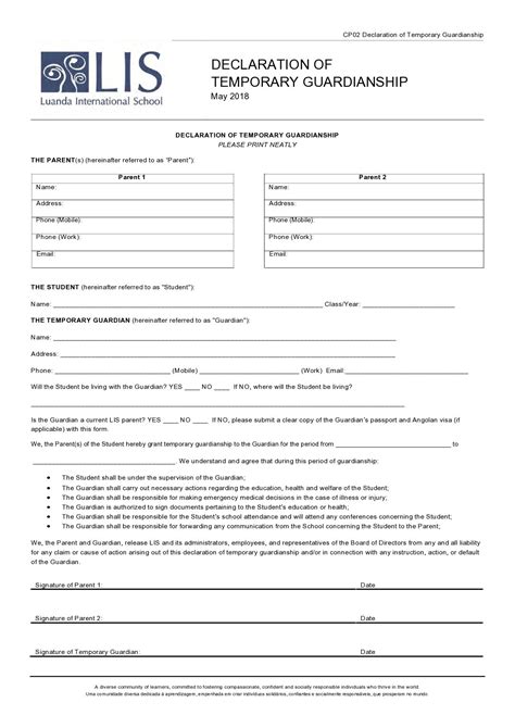 50 Free Guardianship Forms [Temporary / Permanent] ᐅ TemplateLab