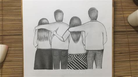 Friendship Day Drawing How To Draw Best Friends Boys And Girls