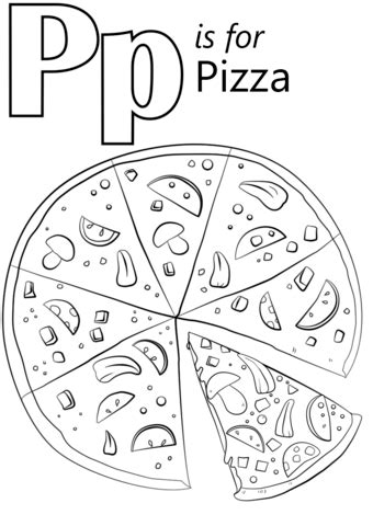 You can use our amazing online tool to color and edit the following letter p coloring pages. Letter P is for Pizza coloring page | Free Printable ...