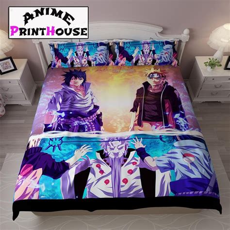 Naruto And Sasuke Special Edition Bedding Set Sheets And Blanket Anime