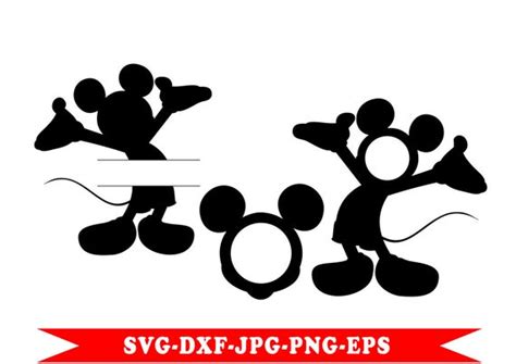 Full Body Mickey Mouse Silhouette Svg