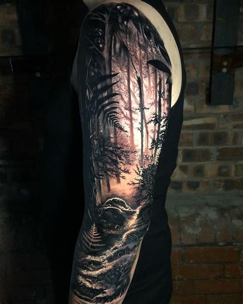 Forest Tattoo Sleeve Nature Tattoo Sleeve Men Tattoos Arm Sleeve
