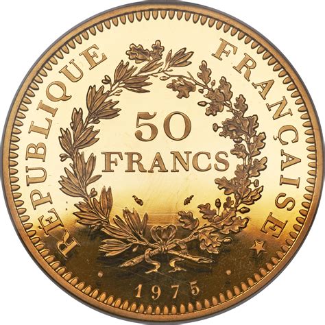 50 Francs Gold Piedfort Issue France Numista