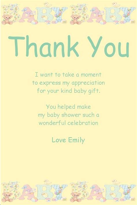 10 Best Thank You Notes Images On Pinterest Baby Showers