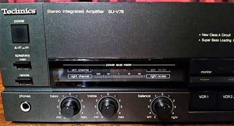 technics su v78 stereo integrated amplifier with phono 1989 reverb