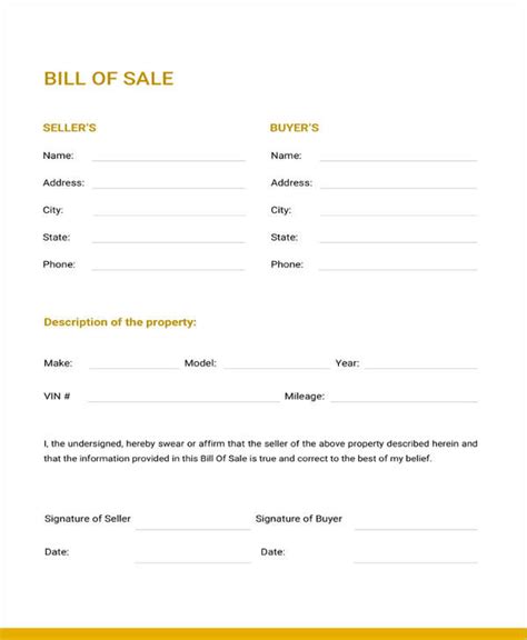Free Printable Bill Of Sale Form Printable Form 2022 Vrogue