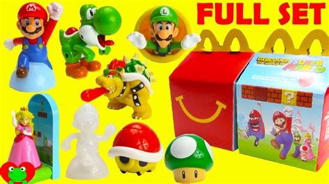 2017 Super Mario Mcdonalds Happy Meal Toys Full Set Youtube