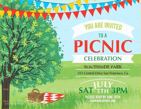 Free Church Picnic Flyer Templates Of Summer Picnic And Bbq Invitation