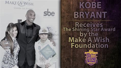 Lakers News Kobe Bryant Receives Make A Wish Foundation Shining Star