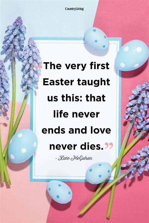 Some Flowers And Eggs On A Pink Surface With A Quote About The Very