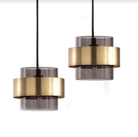 Free shipping · excellent service · name brands · huge selection Elliot Trendy Smokey Black and Gold Pendant Light ...