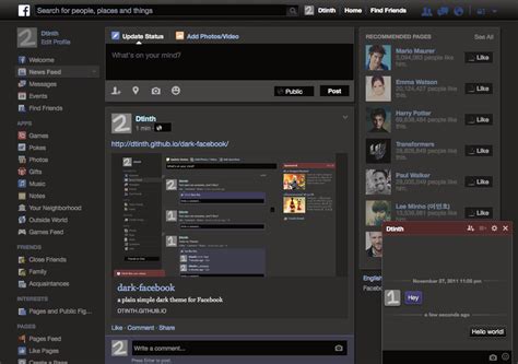 To turn on dark mode for facebook in a windows or macos browser, do the following: dark-facebook 2 for Greasemonkey