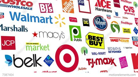 Reverse Retail Brands Logo Loop Stock Animation 7387404
