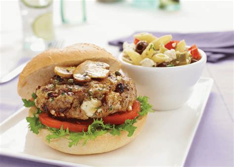 Healthy Turkey Burgers With Feta And Sun Dried Tomatoes