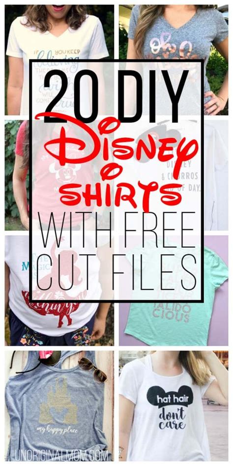 20 Diy Disney Shirts With Free Cut Files Unoriginal Mom