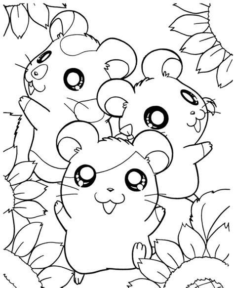 A simple minded fluffy creature with a short tail eats grain nuts root crops seeds. Cute Hamster Coloring Pages - AZ Coloring Pages | Coloring ...