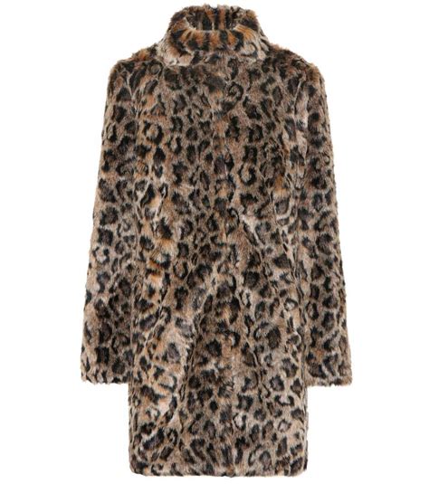velvet chrissie leopard faux fur coat mytheresa leopard faux fur coat brown faux fur coat