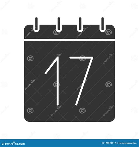 Sixteenth Day Of Month Glyph Icon Stock Illustration Illustration Of