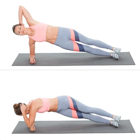Oblique Exercise Side Elbow Plank With Twist Popsugar Fitness