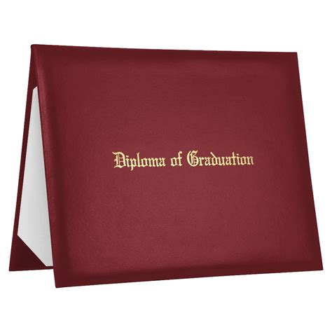 Maroon Diploma Cover Graduation Certificate Holder