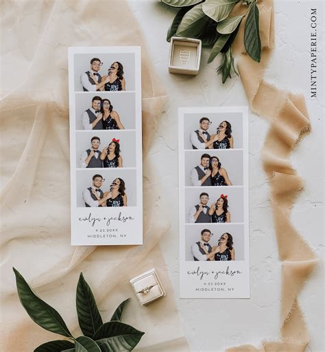 Photo Booth Strip Template Minimalist Wedding Photo Booth Etsy Canada
