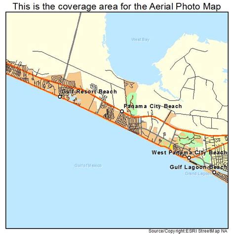 Aerial Photography Map Of Panama City Beach Fl Florida