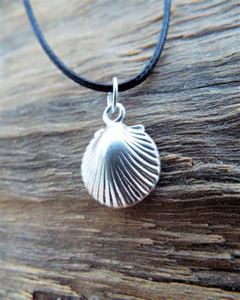 Shell Pendant Silver Sterling Seashell Handmade Necklace Ocean