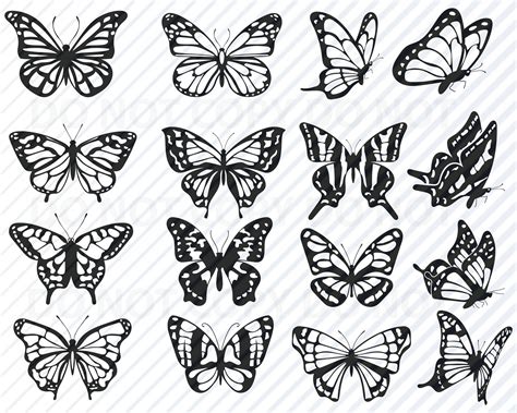 Butterfly Svg Files Bundle Monarch Butterfly Vector Images Butterfly