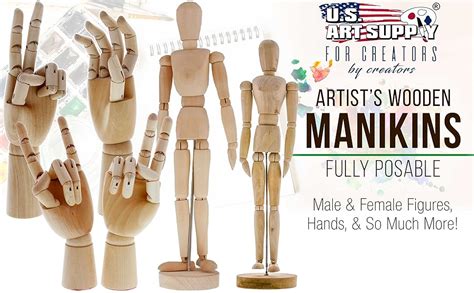 Us Art Supply Wood 12 Artist Drawing Manikin Articulated Mannequin