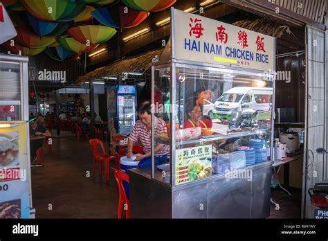 Penang, Malaysia – December 2016: Chinese street food restaurant vendor