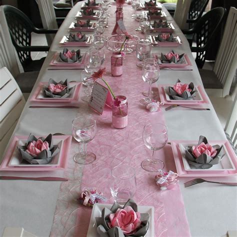 Déco table rose et blanc en 2020 | Table rose, Décoration de table rose