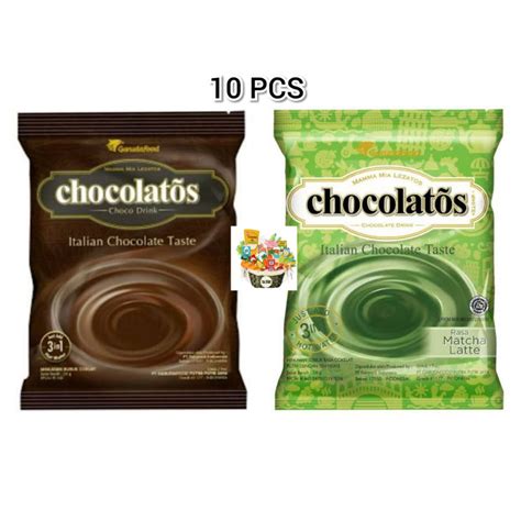 Jual Chocolatos Drink Chocolatematcha 1 Renceng Isi 10 Pcs Shopee