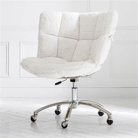 Old rectory arm chair in ivory. Ivory Sherpa Glove Swivel Chair| Teen Desk Chair | Pottery ...