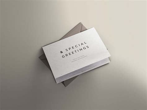 The best box mockups free download for your next project. Free Greeting Card Mockup with Envelope (PSD)