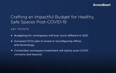Crafting An Impactful Post Covid Budget For Healthy Safe Spaces The