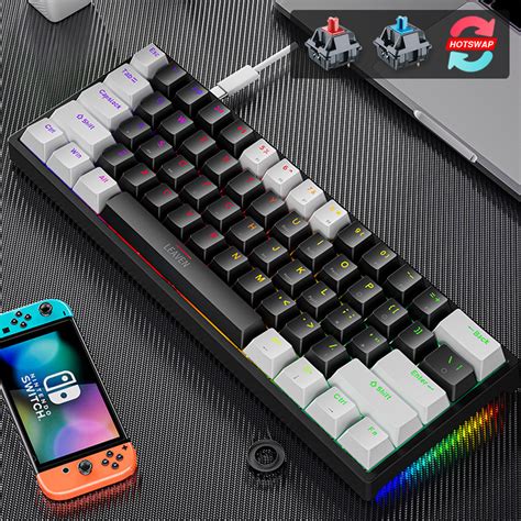 Bàn Phím Cơ K550 Leaven Gaming Blue Switch Red Switch Tkl 87 Keys Hot Swap Led Rainbow New