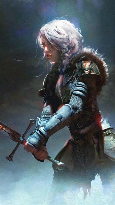 1080x1920 1080x1920 Warrior Fantasy Girls Hd Sword Shield Artist Artwork Digital Art