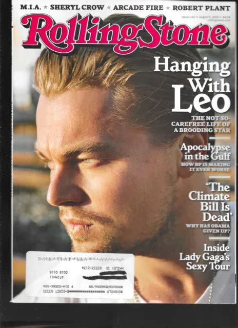 Rolling Stone Magazine Leonardo Dicaprio On The Cover August 2010 Issue