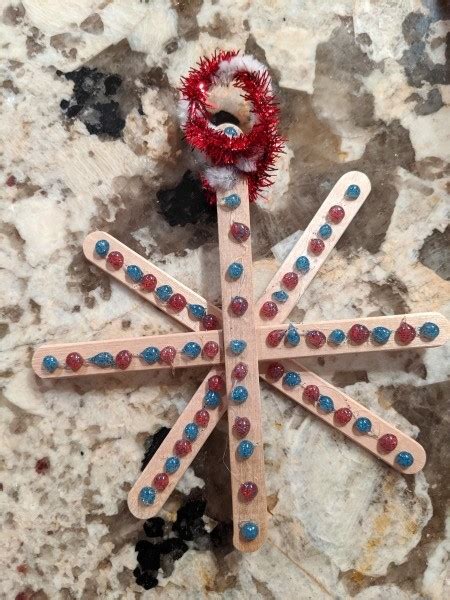 Making Popsicle Stick Snowflake Ornaments My Frugal Christmas