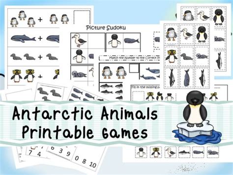 30 Printable Antarctic Animals Curriculum Games Made By Teachers