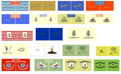 A Miniature History Of The American Revolution Battle Flags For The