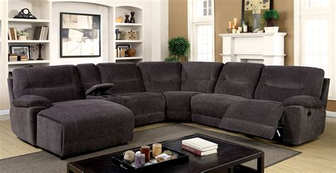Maybe you would like to learn more about one of these? Grey Chenille Fabric Recliner Sectional -UMFCM6853