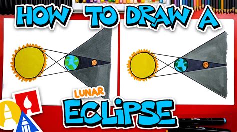 How To Draw A Lunar Eclipse Diagram Step By Step Drawing Guide For