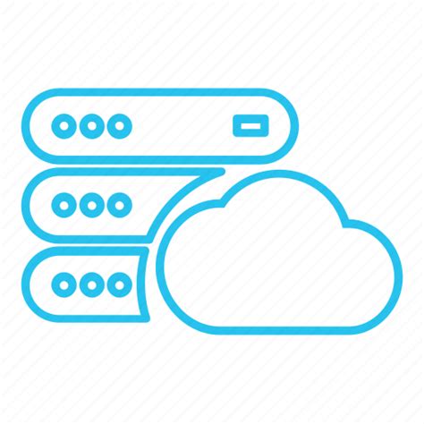 Cloud Database Host Hosting Hybrid Server Vps Icon
