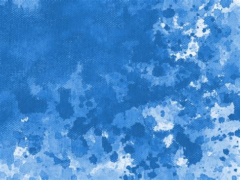 9 Blue Watercolor Splash On Canvas Background 