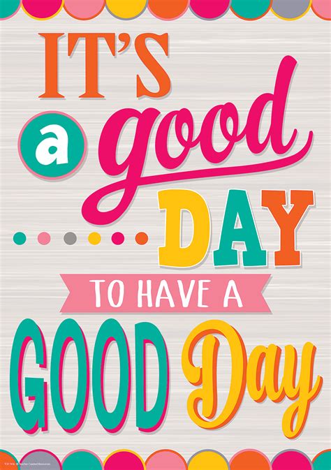 Nov 01, 2019 · how to say have a good day in spanish. It's a Good Day to Have a Good Day Positive Poster ...