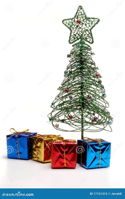 Christmas Tree And T Boxes Stock Image Image Of Small Decorative