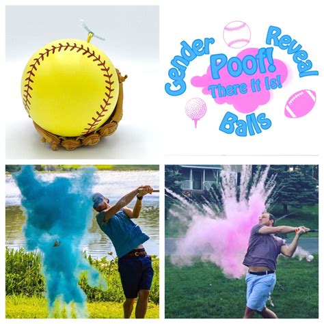 Softball 2x Powder Of Baseball Gender Reveal Balls Pack Poofthereitis