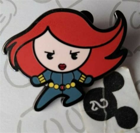 Black Widow Marvel Kawaii Art Collection Mystery Pouch Disney Pin